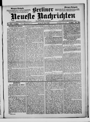 Berliner Neueste Nachrichten vom 27.04.1900