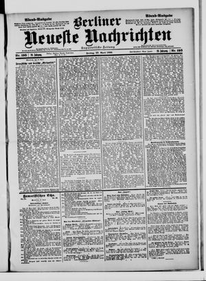 Berliner Neueste Nachrichten vom 27.04.1900