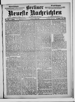 Berliner Neueste Nachrichten on May 4, 1900