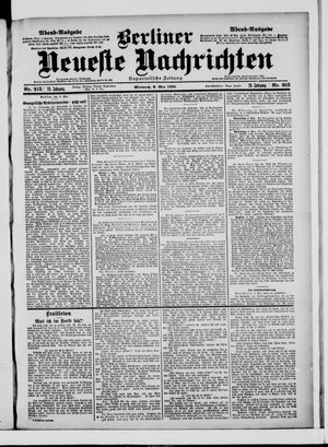 Berliner Neueste Nachrichten on May 9, 1900