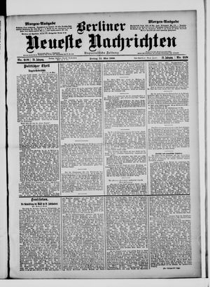 Berliner Neueste Nachrichten vom 11.05.1900