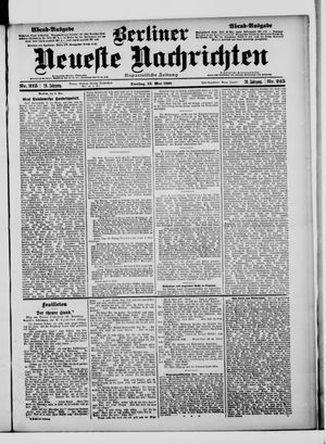 Berliner Neueste Nachrichten vom 15.05.1900