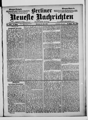 Berliner Neueste Nachrichten on May 16, 1900