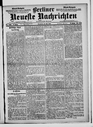 Berliner Neueste Nachrichten vom 19.05.1900