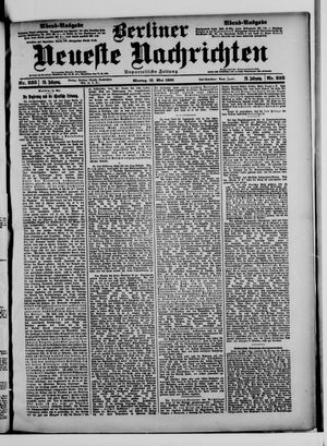 Berliner Neueste Nachrichten vom 21.05.1900