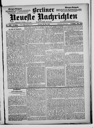 Berliner Neueste Nachrichten on May 22, 1900