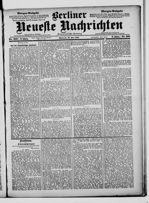 Berliner Neueste Nachrichten on May 23, 1900