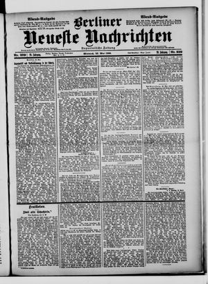 Berliner Neueste Nachrichten on May 23, 1900