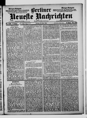 Berliner neueste Nachrichten vom 29.05.1900