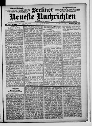 Berliner Neueste Nachrichten vom 30.05.1900