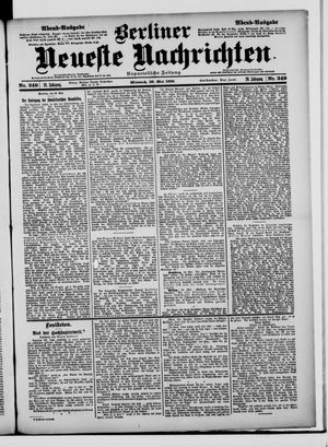 Berliner Neueste Nachrichten vom 30.05.1900