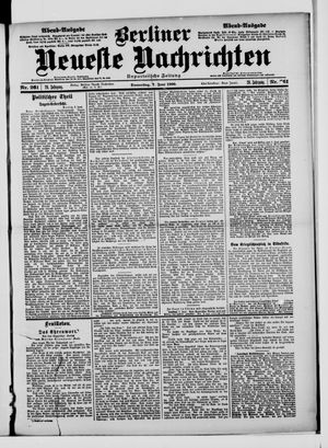 Berliner Neueste Nachrichten on Jun 7, 1900