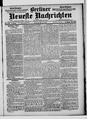 Berliner Neueste Nachrichten vom 21.06.1900