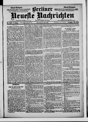 Berliner Neueste Nachrichten vom 05.07.1900