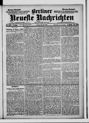 Berliner Neueste Nachrichten vom 13.07.1900
