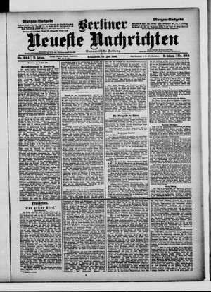 Berliner Neueste Nachrichten vom 14.07.1900