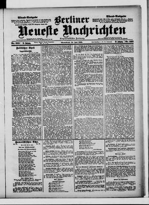 Berliner Neueste Nachrichten vom 14.07.1900