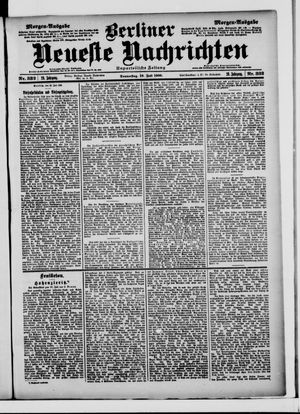 Berliner Neueste Nachrichten vom 19.07.1900