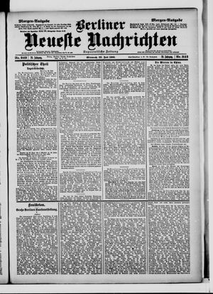 Berliner Neueste Nachrichten on Jul 25, 1900