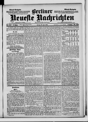 Berliner Neueste Nachrichten vom 27.07.1900