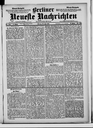 Berliner Neueste Nachrichten vom 30.07.1900