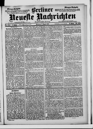 Berliner Neueste Nachrichten vom 01.08.1900