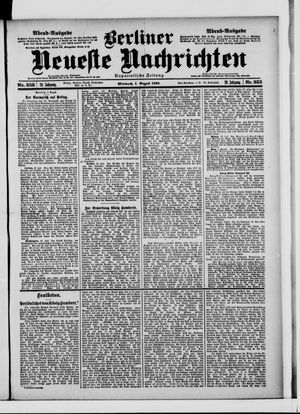 Berliner Neueste Nachrichten vom 01.08.1900