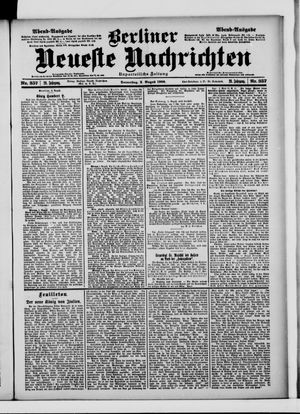Berliner Neueste Nachrichten vom 02.08.1900