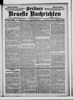 Berliner Neueste Nachrichten vom 03.08.1900
