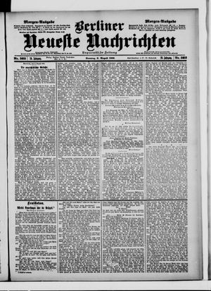 Berliner Neueste Nachrichten vom 05.08.1900