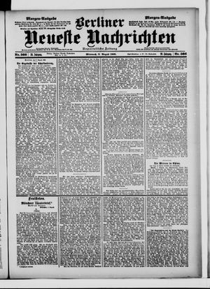 Berliner Neueste Nachrichten vom 08.08.1900