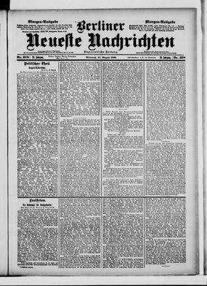 Berliner Neueste Nachrichten vom 15.08.1900