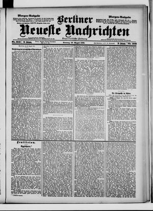 Berliner Neueste Nachrichten vom 19.08.1900