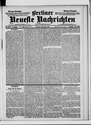 Berliner Neueste Nachrichten vom 22.08.1900