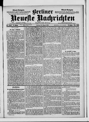 Berliner Neueste Nachrichten vom 24.08.1900