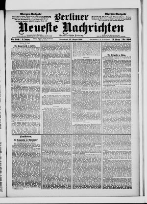 Berliner Neueste Nachrichten vom 25.08.1900