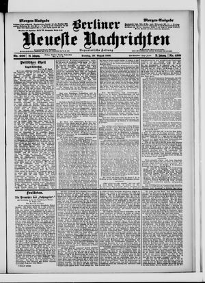 Berliner Neueste Nachrichten vom 28.08.1900