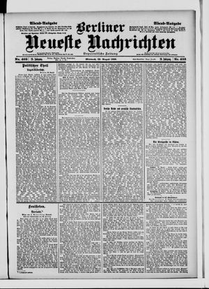 Berliner Neueste Nachrichten vom 29.08.1900