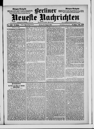 Berliner Neueste Nachrichten vom 31.08.1900