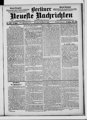 Berliner Neueste Nachrichten vom 13.09.1900