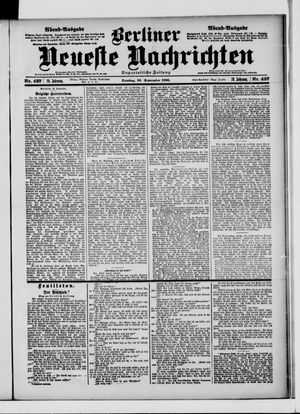 Berliner Neueste Nachrichten vom 18.09.1900