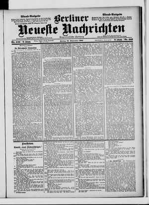 Berliner Neueste Nachrichten vom 21.09.1900