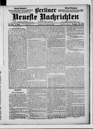 Berliner Neueste Nachrichten vom 22.09.1900