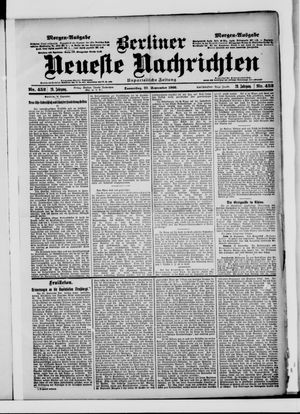 Berliner Neueste Nachrichten vom 27.09.1900