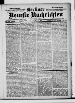 Berliner Neueste Nachrichten vom 28.09.1900