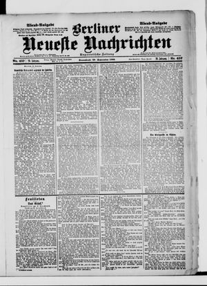 Berliner Neueste Nachrichten on Sep 29, 1900