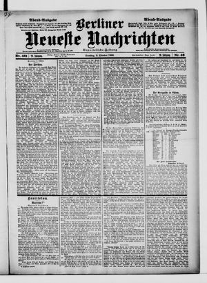 Berliner Neueste Nachrichten vom 02.10.1900