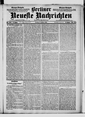 Berliner Neueste Nachrichten vom 09.10.1900