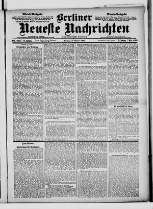 Berliner Neueste Nachrichten vom 09.10.1900