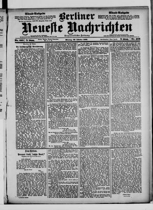 Berliner Neueste Nachrichten vom 22.10.1900